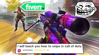 I hired a PRO SNIPER COACH on Fiverr.. Then I Acted like a BOT.. (HILARIOUS 😂)