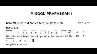 [Edisi Baru] Minggu, 26 Februari 2023 - MINGGU PRAPASKAH I (Pertama) - Mazmur Tanggapan - Tahun A