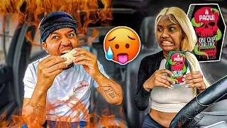 PUTTING THE WORLD'S HOTTEST CHIP IN MY BOYFRIEND'S FOOD! 😡