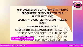 END OF SECTION 4 NIGHT VIGIL 2022 70 DAYS PRAYER AND FASTING PROGRAM: