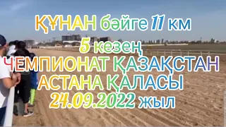 ҚҰНАН бәйге 11 км. 24.09.2022 жыл 5 кезең ЧЕМПИОНАТ ҚАЗАҚСТАН. Астана қаласы