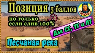 ПЕСЧАНАЯ РЕКА: позиция, если 100% слив ✔️ Дольше проживёшь, больше настреляешь в WORLD of TANKS