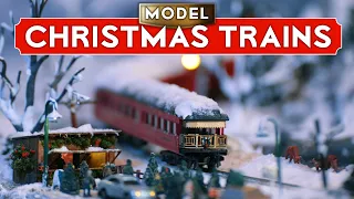 Christmas model trains with relaxing Christmas music 🎅 🚂 🎄