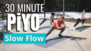 30 MIN PiYO Slow Yoga Flow | At Home Workout | Low Impact | Core