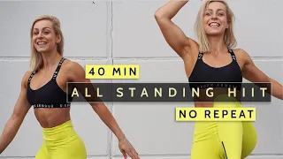 40 MIN WILD HIIT ALL STANDING - Full Body HIIT | No Repeat | Super Sweaty | Killer HIIT | Fat Burn