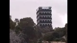 Cal State Place Formerly Known as Hayward Warren Hall building comes tumbling down.