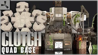 The Clutch - Four Man Clan Base - Triple Bunker - Online & Offline Defence - RUST Based Designs 2024