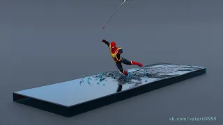 Fluid simulations in Blender.  Accident