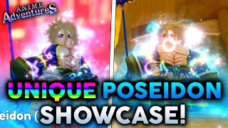 *UNIQUE* LEVEL 100 EVOLVED POSEIDON SHOWCASE! | Anime Adventures (ROBLOX)