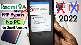 Redmi 9A FRP Bypass | Redmi 9 (M2004J19G) Google Account Unlock MIUI 12 Latest Security