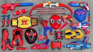 Spider Man Action Series Guns & Equipment - Bow & Arrow, Wwe Belt, MP40 SMGs, Knife from the Box