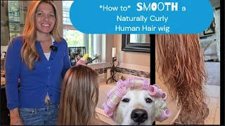 *How to* SMOOTH a naturally curly Human Hair iWig wig #wigs  #wig #wigtutorial