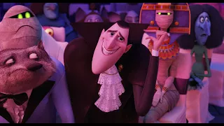 Congratulations mavis and Jonathan, hotel Transylvania wedding scene