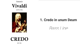 Vivaldi Credo 1. Credo in Unum Deum (Bass Line)