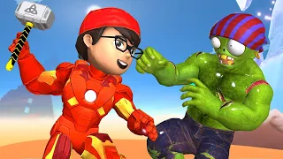 NickHulk vs Shehulk destroy Zombies vs Ice Scream | Scary Teacher 3D