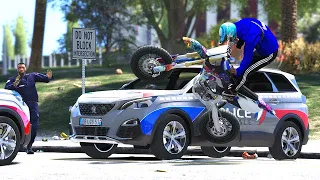 GTA 5 FRANCE - LA YAMAHA YZ450F EST TROP RAPIDE POUR LA POLICE NATIONALE - BRAQUAGE INTENSE !