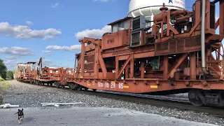 MOW Rail Train Scares Puppy, RR Diamonds, Street Running Train Fail & Louisville & Indiana Railroad