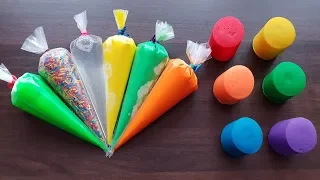 Making Crunchy Fluffy Slime with Piping Bags