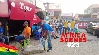 4k AFRICA WALKING TOUR INSIDE A LOCAL BUS TERMINAL IN GHANA | ASAFO VIP STATION KUMASI  #23