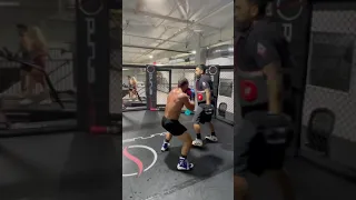 Chad Mendes training hard