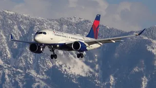 4K | Plane Spotting | Salt Lake City (SLC) - April 7, 2024 - 777-200ER, A220, 767