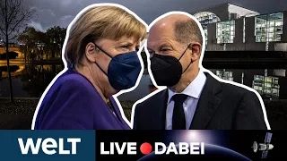 KANZLERAMT: Ende der Merkel-Ära -  Übergabe der Amtsgeschäfte an Olaf Scholz | WELT Live dabei