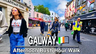 Galway City Center Ireland Afternoon Rush Hour Walk | Ireland 🇮🇪| 5k 60 | City Center Walk