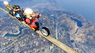 MOTU PATLU AND FRANKLIN GTA 5 99 768% IMPOSSIBLE RACE TRIED UNLIMITED RAMP RACE CHALLENGE GTA V #21