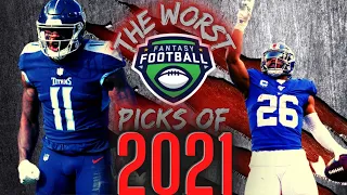 Fantasy Football Review - The Worst Draft Day Picks of 2021 - Fantasy Football Rankings