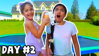 LAST TO LEAVE THE GIANT TRAMPOLINE WINS 1,000| JASMINE AND BELLA