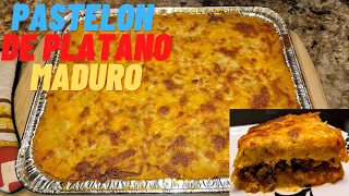 PASTELON DE PLATANO MADURO !RELLENO DE CARNE MOLIDA🥩 😋