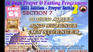 Day 64 MFM 70 Days Prayer & Fasting Programme 2021.Prayers from Dr DK Olukoya, General Overseer, MFM