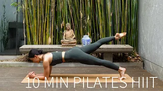 10 MIN PILATES HIIT WORKOUT | Full Body Sculpt (Warm Up & Cool Down Included)