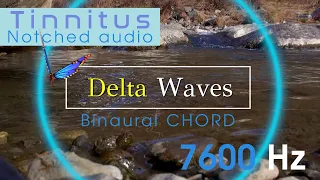 Tinnitus Sound Therapy: Delta Wave Binaural Beats for Relief and Relaxation | 7600 Hz Notched Sound