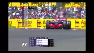 Incredible Final Minutes of Q3 - 2007 British GP Qualifying