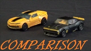 Toy Comparison: Transformers Age Of Extinction Bumblebee/ High Octane vs 2014 Mode