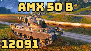 AMX 50 B - 12091 Damage - Fjords | World of Tanks