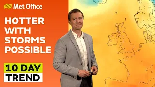 10 Day Trend 07/06/2023 – Hotter, showery, will it last – Met Office weekly weather forecast UK