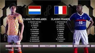 Classic Netherlands  vs Classic France   ||  eFootball PES 21 (Dream Patch v4.1)