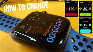 Apple Watch Series 7 Activity Goal Change - How to change Move / Exercise / Stand goals
