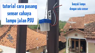 pasang banyak lampu dengan photocell sensor PJU lampu jalan