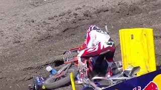 Bad crash unadilla 2016 pro dirt bike racing #13 Jesse Nelson