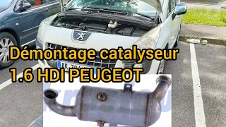 démontage FAP catalyseur 1.6 HDI PEUGEOT 3008 filtre à particules