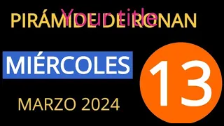 LOTERÍA PANAMA PIRÁMIDE DE 🔥RONAN🔥 13 🔥MARZO 🔥2024