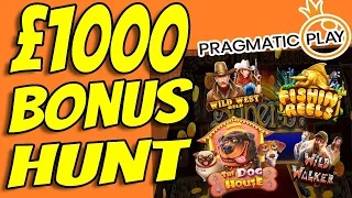 £1000 Pragmatic Slots Bonus Hunt: £2 Stakes - Slots Include Fishin Reels, The Dog House and More