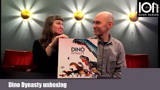 Dino Dynasty Prototype Unboxing by Jon and Hanna from Ion Game Design