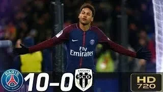 PSG vs Angers 10-0 - All Goals & Extended Highlights Resume & Goles ( Last 4 Matches ) HD