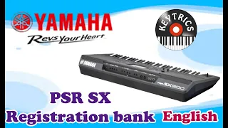 #Keytrics Yamaha PSR SX 900 / 700 Registration bank English  Tutorial #Yamahapsrsxregistrationbank