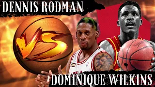🎥Dominique Wilkins explains to Rodman why they call it the Human Highlight 𝔽𝕚𝕝𝕞 🎥⌦Pistons Vs Hawks⌫