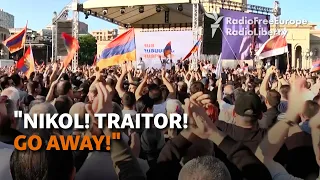 Armenian Archbishop Leads Massive Protest Over Land Deal With Baku